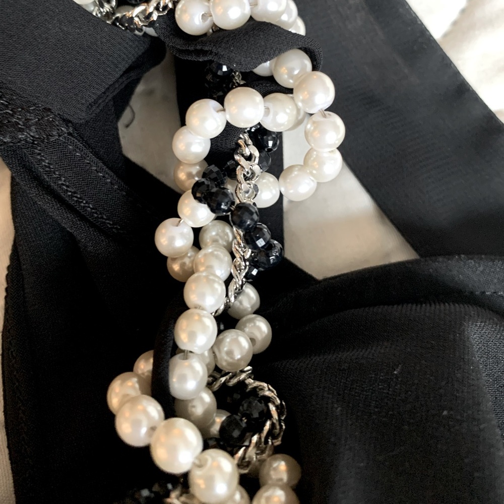 WHBM Halter top with necklace built in